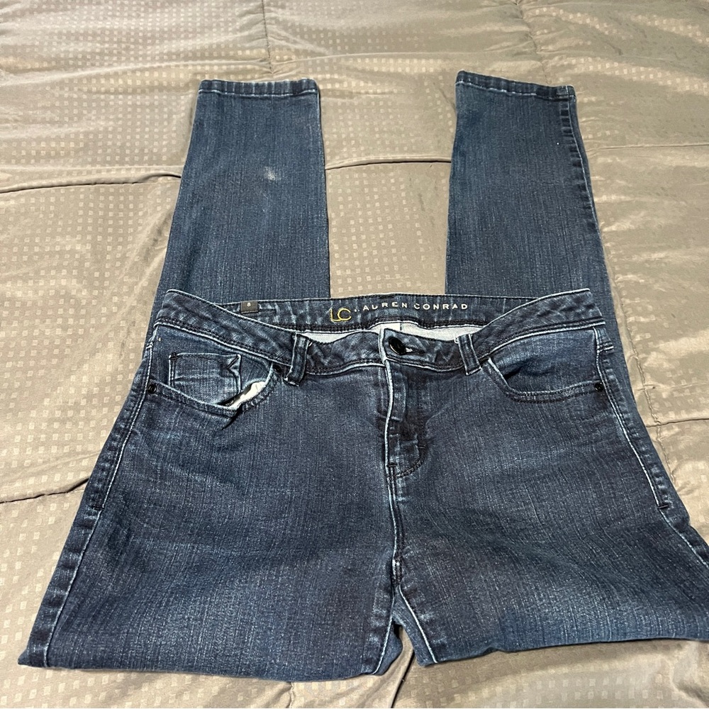 LC lauren conrad Blue jeans With One Worn Spot Womens size 8